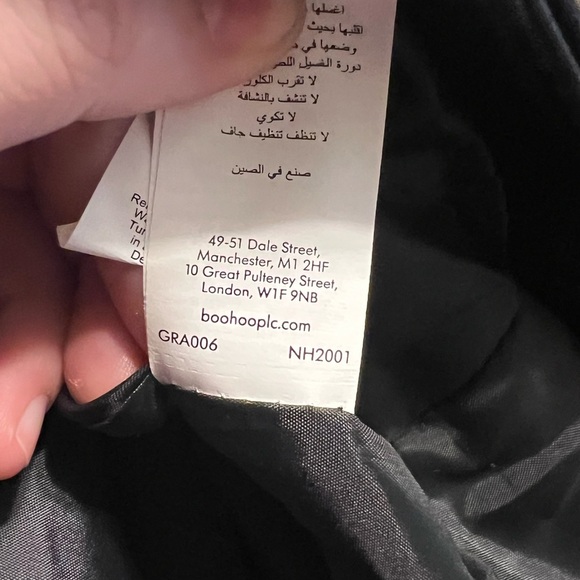 NWT PrettyLittleThing Black Faux Leather Belted Biker Jacket - Picture 15 of 16